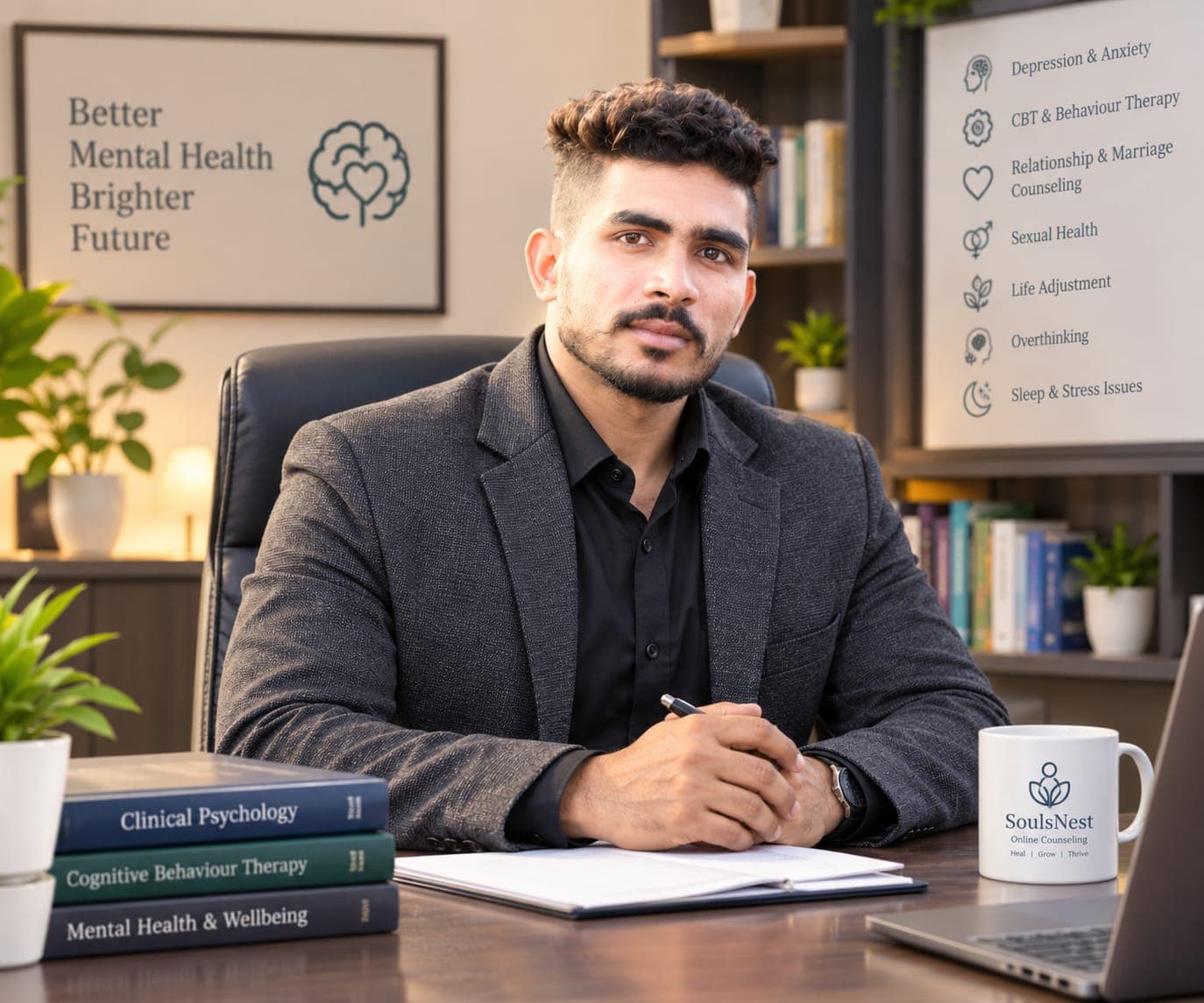 Dr. Pardeep Singh, Founder and Clinical Lead at SoulsNest Online Counseling